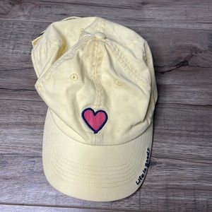 Life is good Hat Yellow with Pink Heart OS